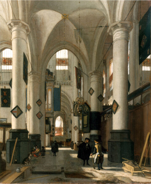 Emanuel de Witte Dutch Old master painting for sale - te koop schilderij oude meester - church interior