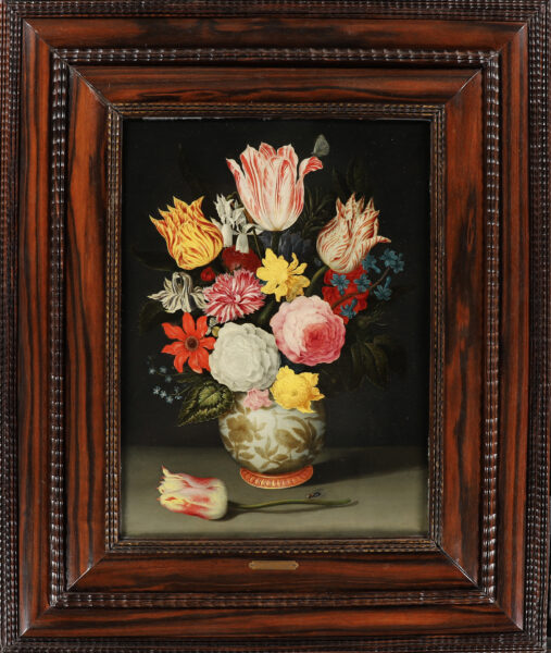 Balthasar van der Ast still life Flowers in a Wan-Li vase Dutch Old Master painting for sale 5