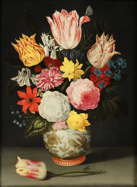 Balthasar van der Ast still life Flowers in a Wan-Li vase Dutch Old Master painting for sale 4