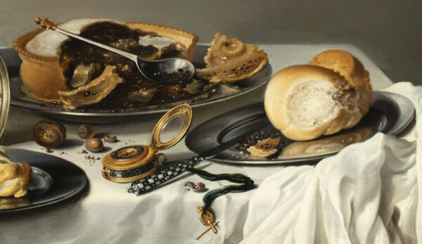 Pieter Claesz - still life with roemer, tazza and lemon - Dutch Old Master painting for sale 2