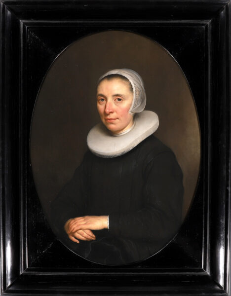 Govert Flinck - Portrait of a lady with ruff - Old Master painting for sale 2