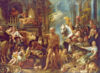 Jacob Jordaens Diogenes looking for an honset man Flemish Old Master painting for sale