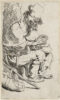 Rembrandt van Rijn ets etching drawing for sale - Beggar seated warming his hands at a chafing dish 2