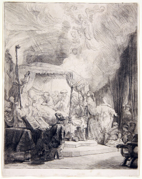 Rembrandt van Rijn Death of the virgin B099 1639 etching for sale ets te koop buy