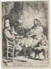 Rembrandt van Rijn etching for sale ets te koop- Christ at Emmaus; the Smaller Plate, 1634 2