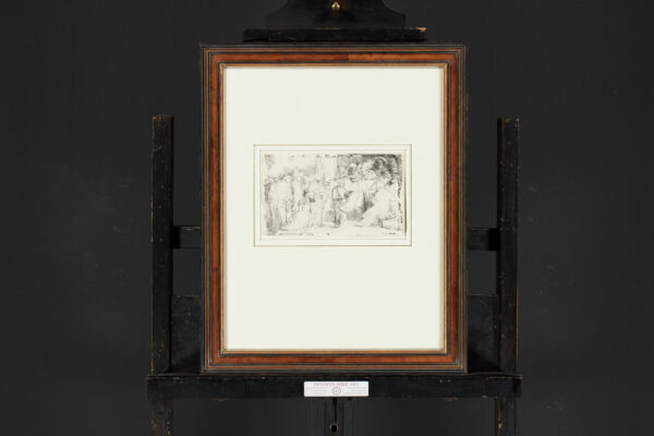 Rembrandt van Rijn - Christ disputing with the Doctors A sketch 1652 etching for sale ets te koop buy art 3