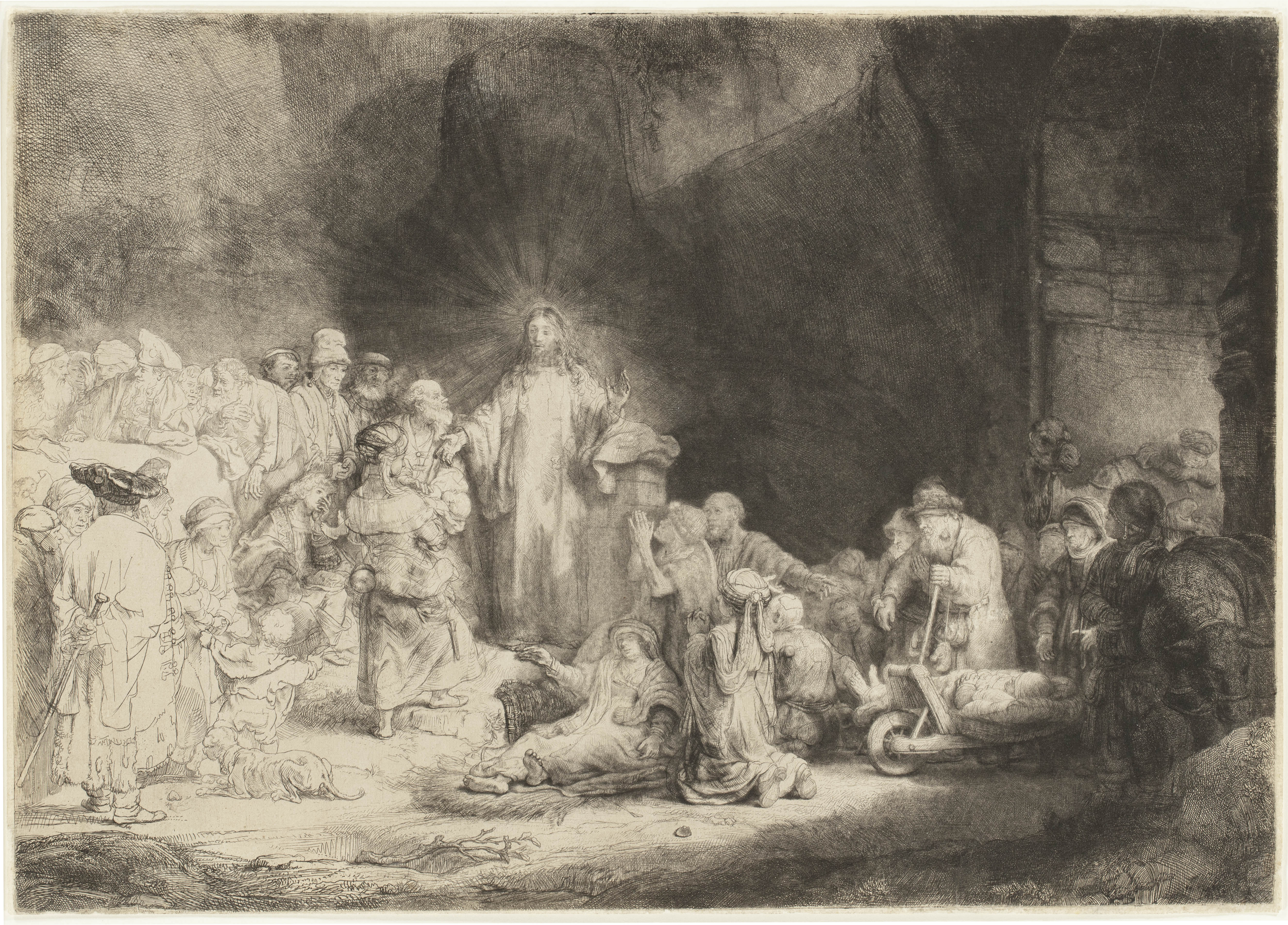 Rembrandt van Rijn - Christ healing the Sick ('The Hundred Guilder Print') - kf [CM22]