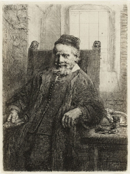 Rembrandt van Rijn - Jan Lutma Goldsmith etching for sale ets te koop buy art 2