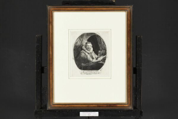 Rembrandt van Rijn etching for sale ets te koop- Jan Uytenbogaert, Preacher of the Remonstrants