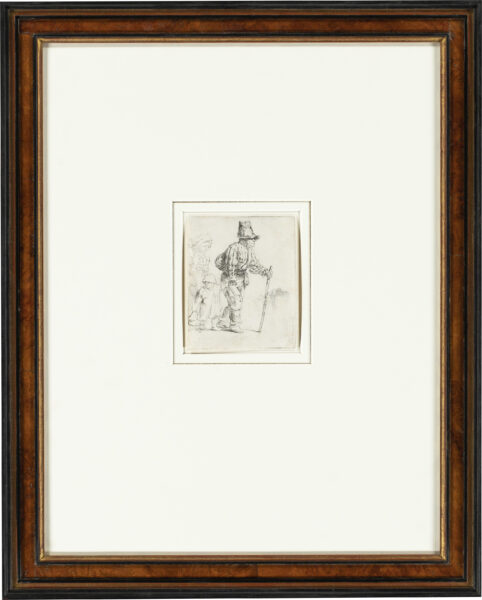 Rembrandt van Rijn - Peasant Family on the Tramp etching for sale buy art ets te koop
