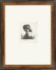 Rembrandt van Rijn etching for sale ets te koop - Self-Portrait in a Cap and Scarf with the Face Dark Bust (frame)