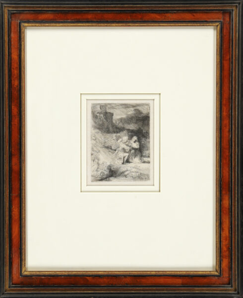 Rembrandt van Rijn - The Agony in the Garden etching for sale ets te koop 2