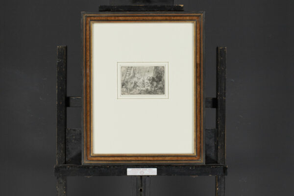 Rembrandt van Rijn - The Circumcision in the Stable, 1654 etching for sale ets te koop buy 2