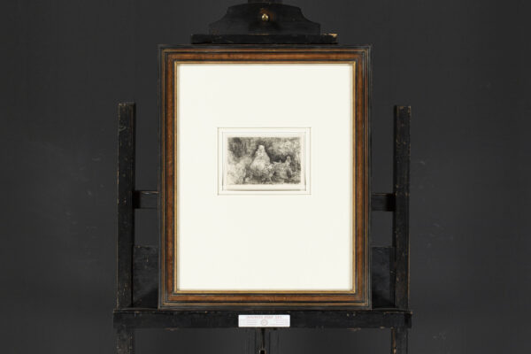 Rembrandt van Rijn - The Flight into Egypt; crossing a Brook, 1654 etching for sale ets te koop buy art 4