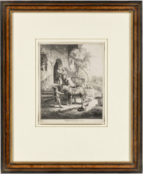 Rembrandt van Rijn etching for sale ets te koop - The Good Samaritan, 1633 (frame)