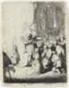 Rembrandt van Rijn etching for sale ets te koop - The Presentation in the Temple with the Angel; Small Plate, 1630