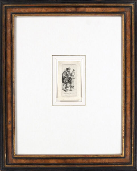 Rembrandt van Rijn - The Quacksalver - (framed) etching for sale ets te koop buy art