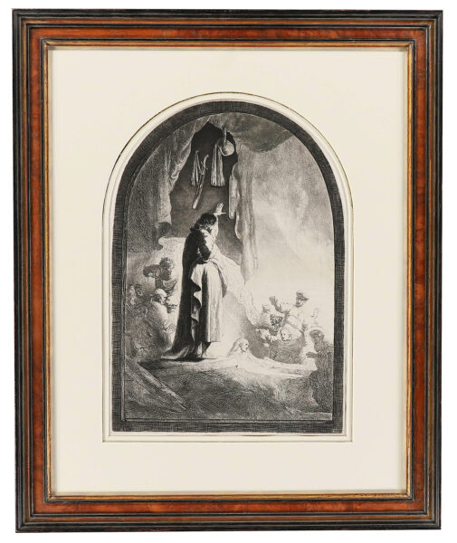 Rembrandt van Rijn Etching for sale ets te koop - The Raising of Lazarus; The Larger Plate 3