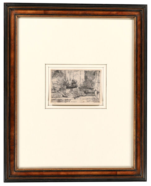 Rembrandt van Rijn - The Virgin and Child with the Cat and the Snake etching for sale ets te koop buy art 3