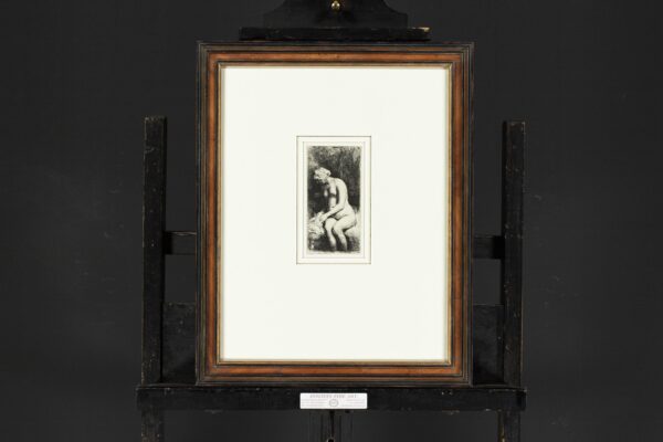 Rembrandt van Rijn etching for sale ets te koop- Woman bathing her feet in a brook