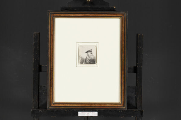 Rembrandt van Rijn - Young Man in a Velvet Cap (Petrus Sylvius), 1637 (kf) etching for sale ets te koop buy 3