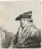 Rembrandt van Rijn - Young Man in a Velvet Cap (Petrus Sylvius), 1637 (kf) etching for sale ets te koop buy