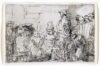 Rembrandt van Rijn - christ seated disputing with the doctors 1654 sk etching for sale buy ets te koop