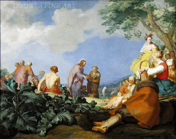 Abraham Bloemaert Old Master painting Jesus feeding the five thousand