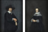 Gerard ter Borch Old Master painting for sale - Portrait of a Gentleman and his wife aged 39, in a dark dress 3