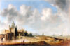 Aert van der Neer Old Master painting for sale - Dutch coastal town along the Zuiderzee