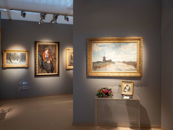 Paul joseph constantin Gabriel View on the Proosdijer windmill on the river Winkel near Abcoude schilderij te koop