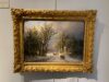 Johann Bernard Klombeck - Summer & Winter in the Woods painting pendant for sale 5
