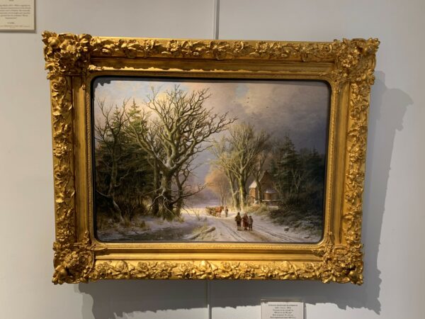 Johann Bernard Klombeck - Summer & Winter in the Woods painting pendant for sale 5