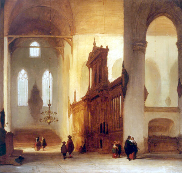 Bosboom, Johannes Interior of the Nieuwe Kerk in Delft Dutch 19th century painting