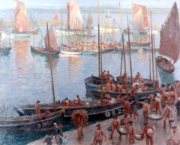 Hendrik Jan Wolter - The Return of the Tuna Fishers at Douarnenez - schilderij te koop